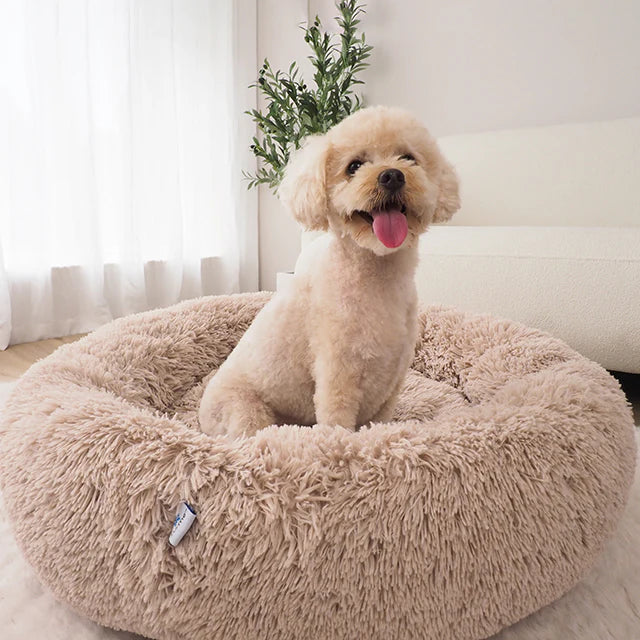 Calming Donut Pet Bed For Dogs